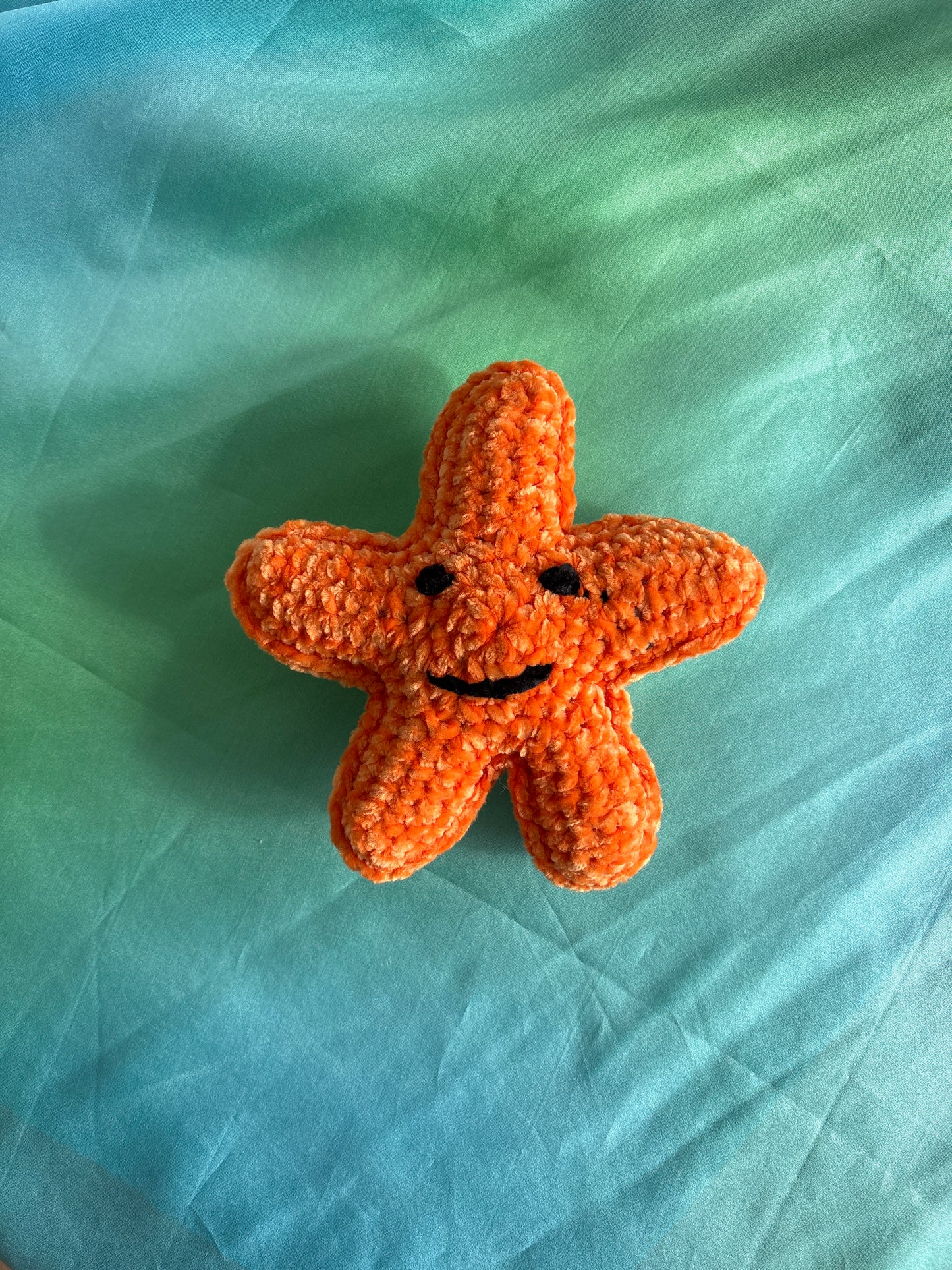 Hand-Crocheted Plush Starfish (Small Orange)