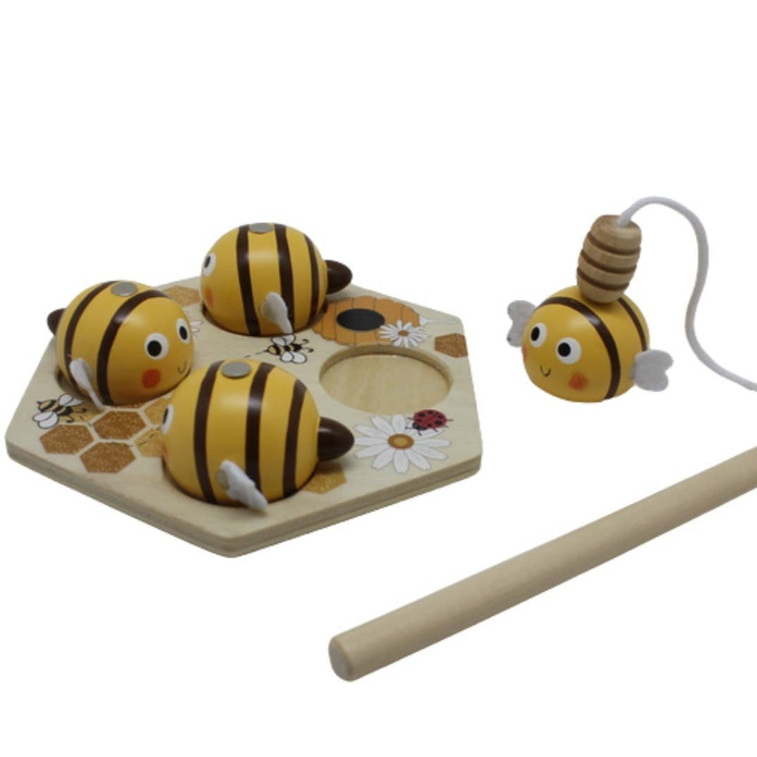 Wooden Bee Fishing Game