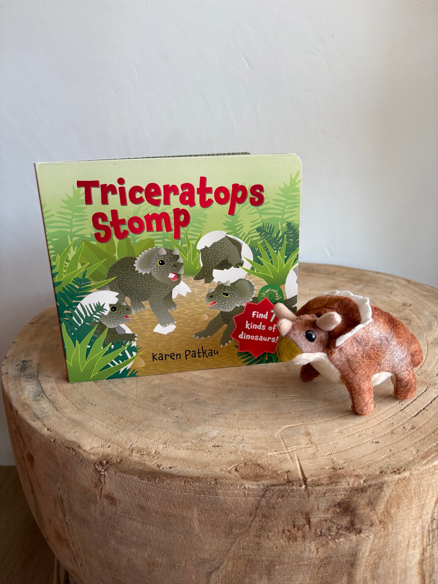 Triceratops Stomp by Karen Patkau (Board Book)