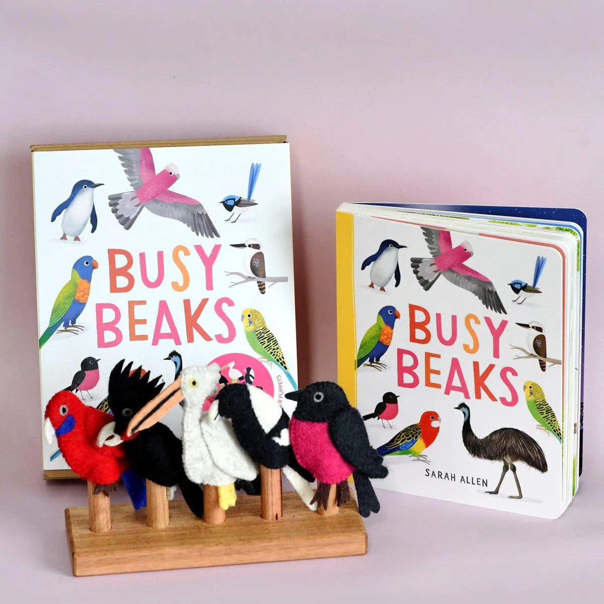 Busy Beaks Finger Puppets and Book