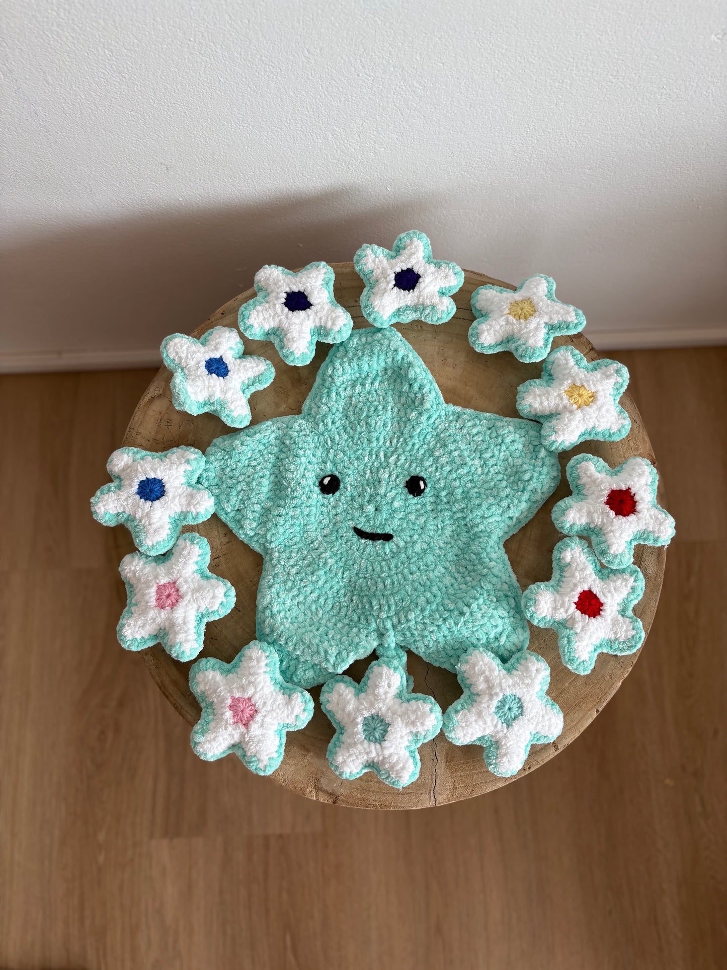 Crochet Star Fish Memory Game (Medium Blue)