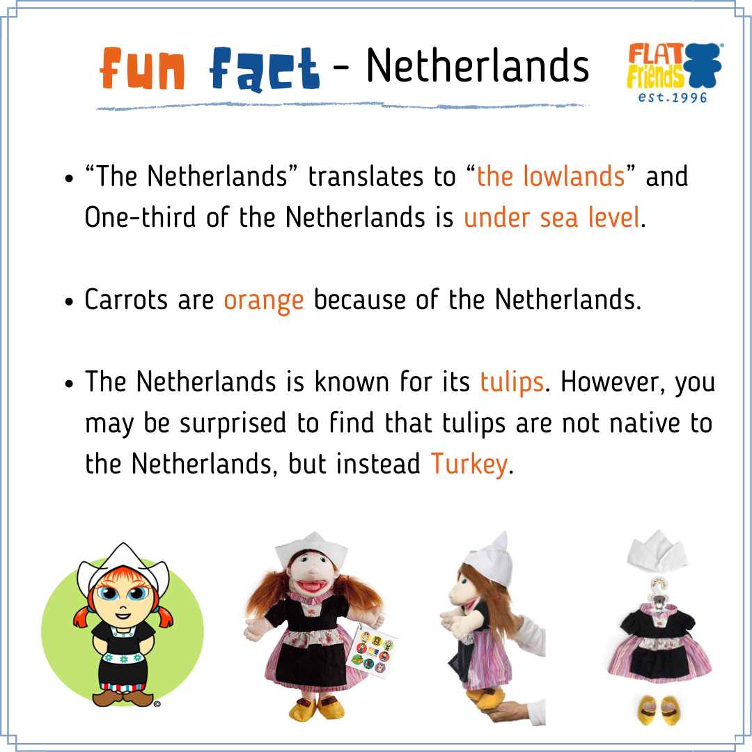 Pia - Girl Hand Puppet from the Netherlands (Cultural Edition)