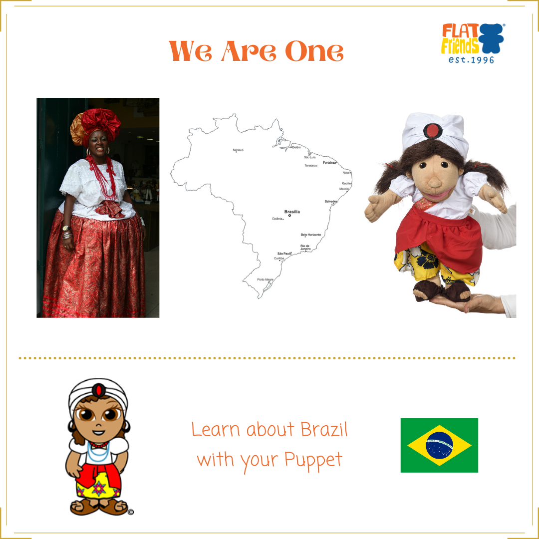 Luci - Girl Hand Puppet from Brazil (Cultural Edition)