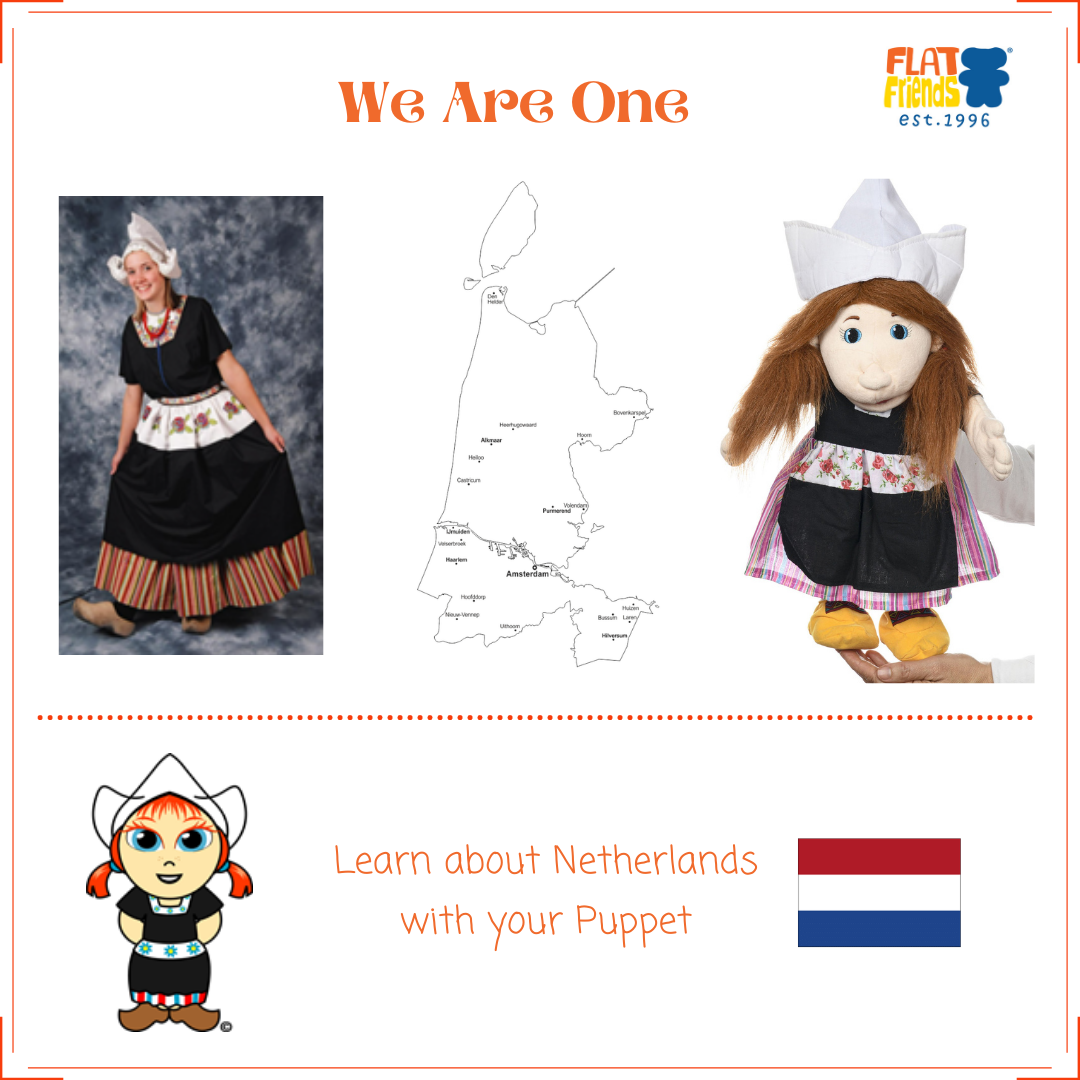 Pia - Girl Hand Puppet from the Netherlands (Cultural Edition)