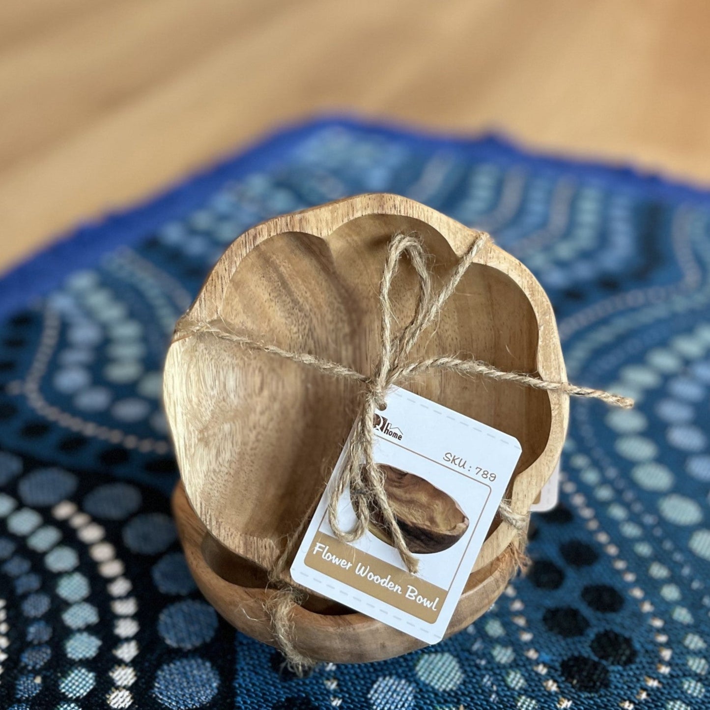 Flower Wooden Bowl