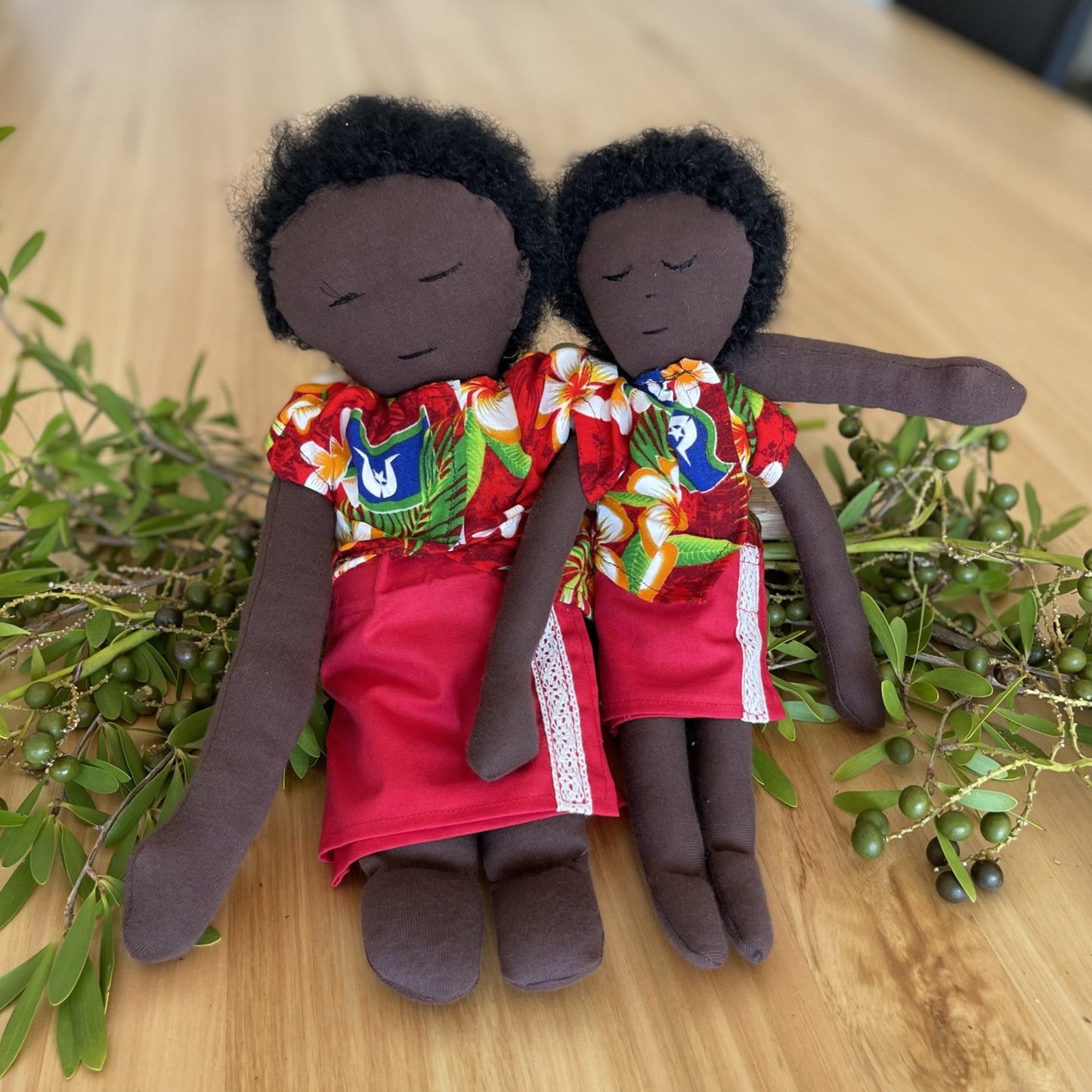 Dadda & Bala Handmade Red Doll Set