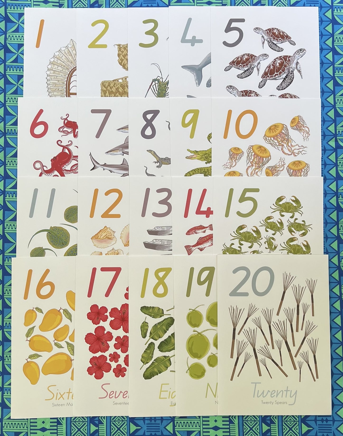 Torres Strait Island A4 Number Cards