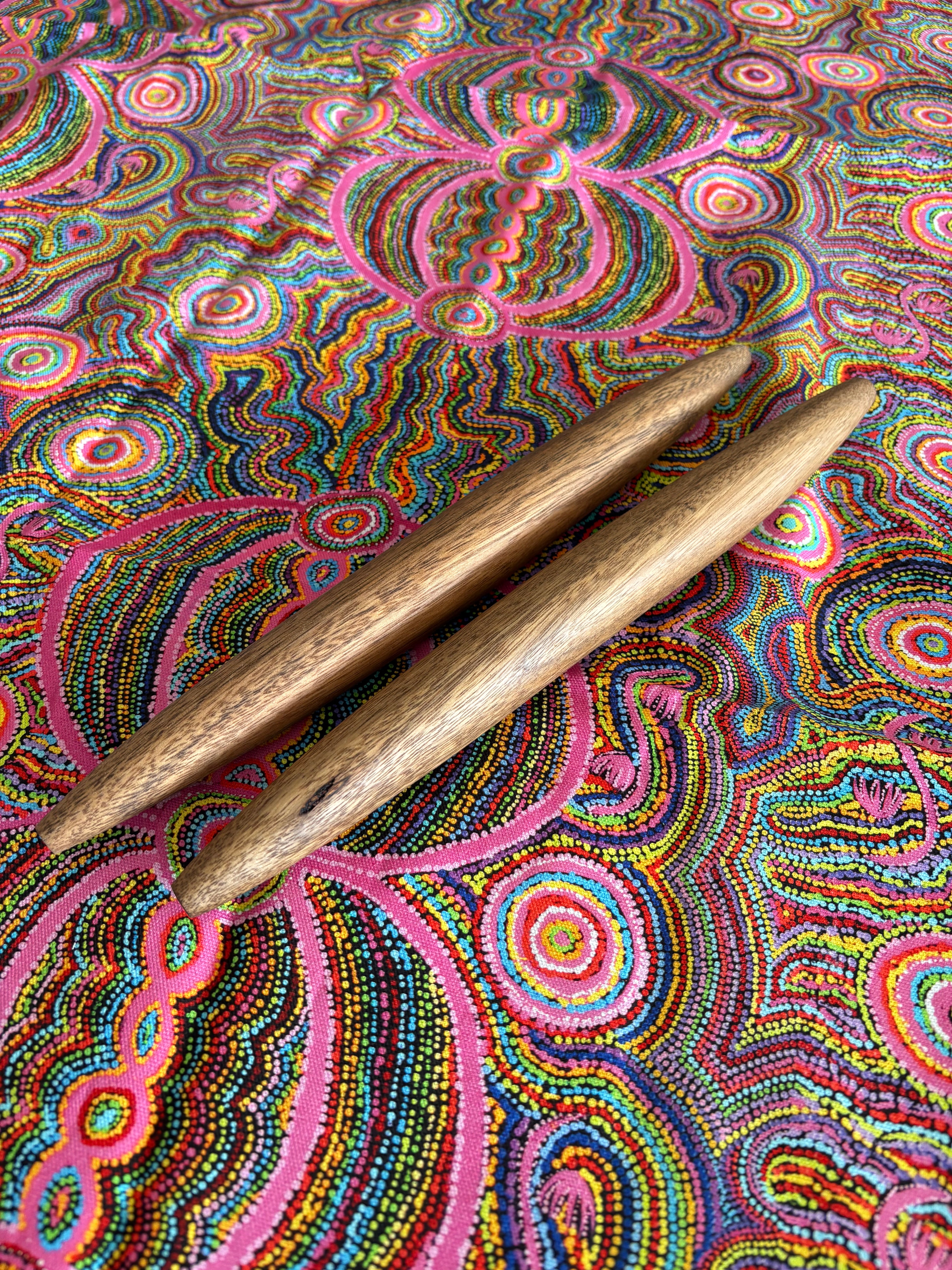 Clap Sticks - Hand Crafted by Clarence Wyles (Large Round Design ...