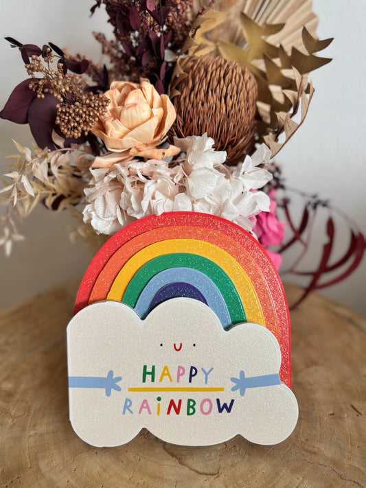 Happy Rainbow by Hannah Eliot (Board Back)