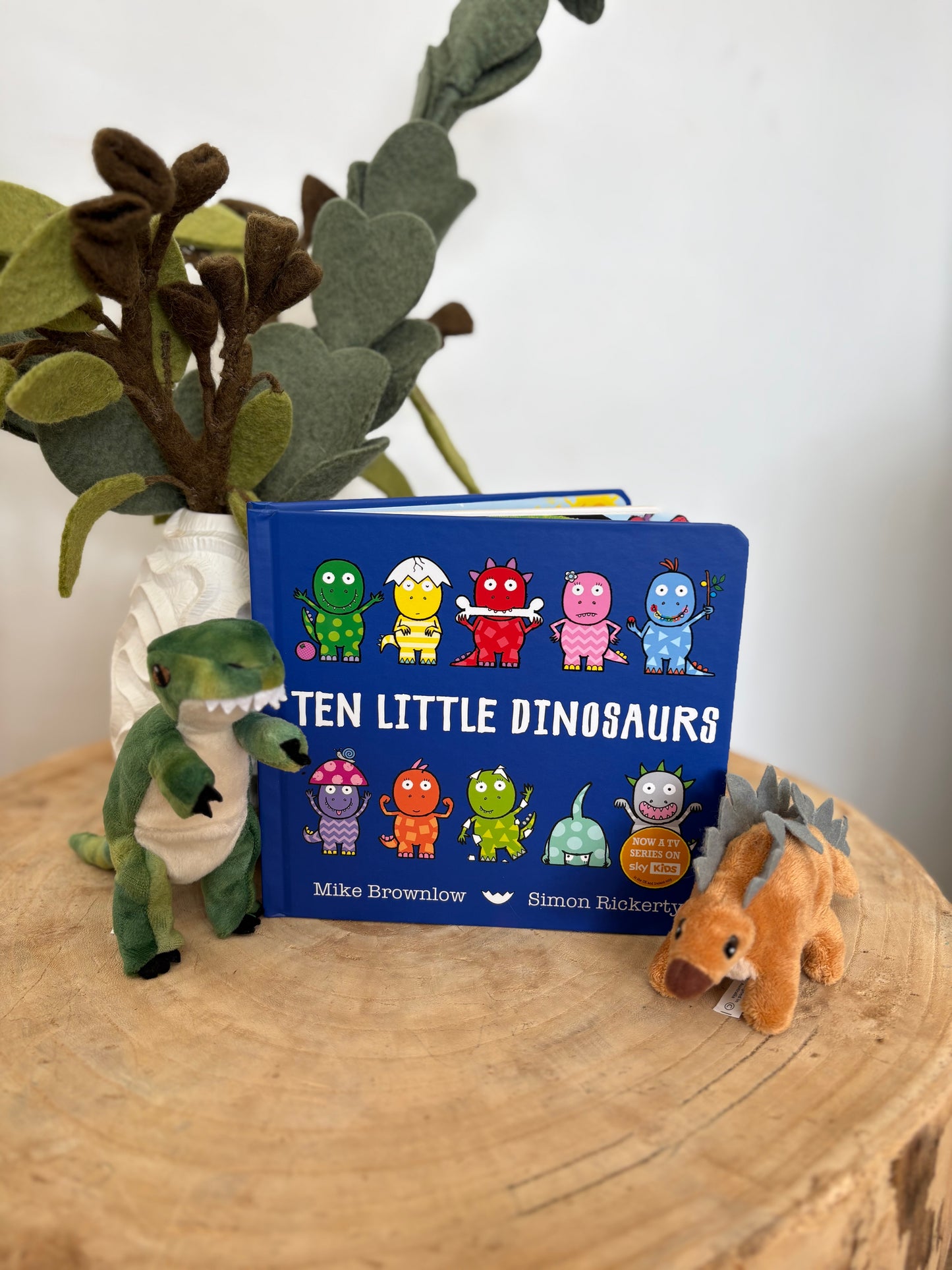 Ten Little Dinosaurs by Mike Brownlow (Board Book)