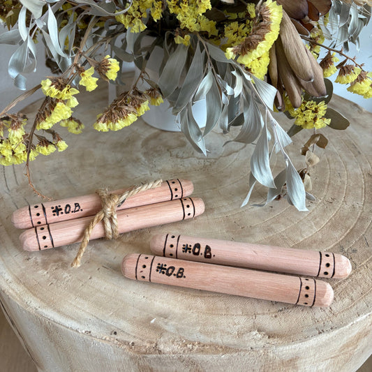 Undecorated Children's Creation Clapsticks by Ocher Bee