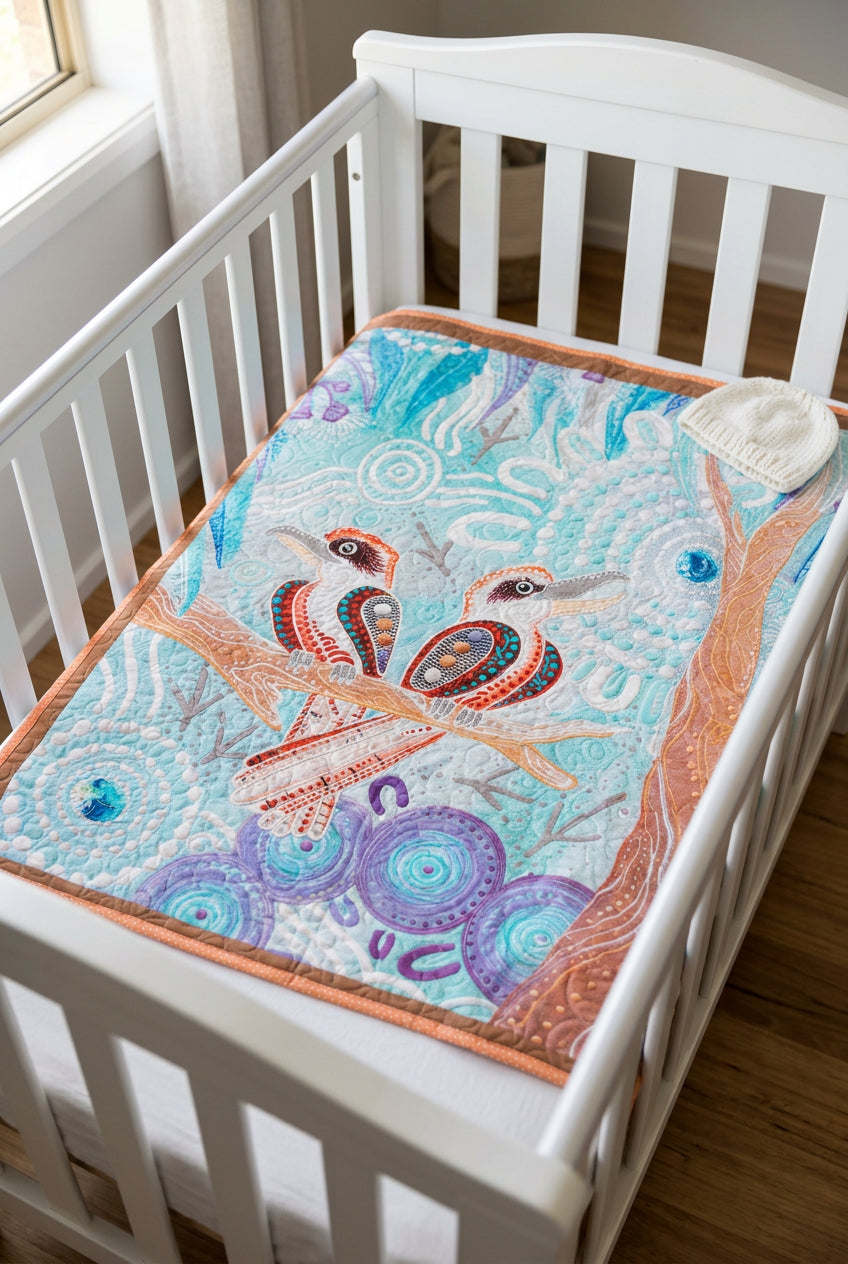 Kookaburra Dreaming Quilted Baby Blanket