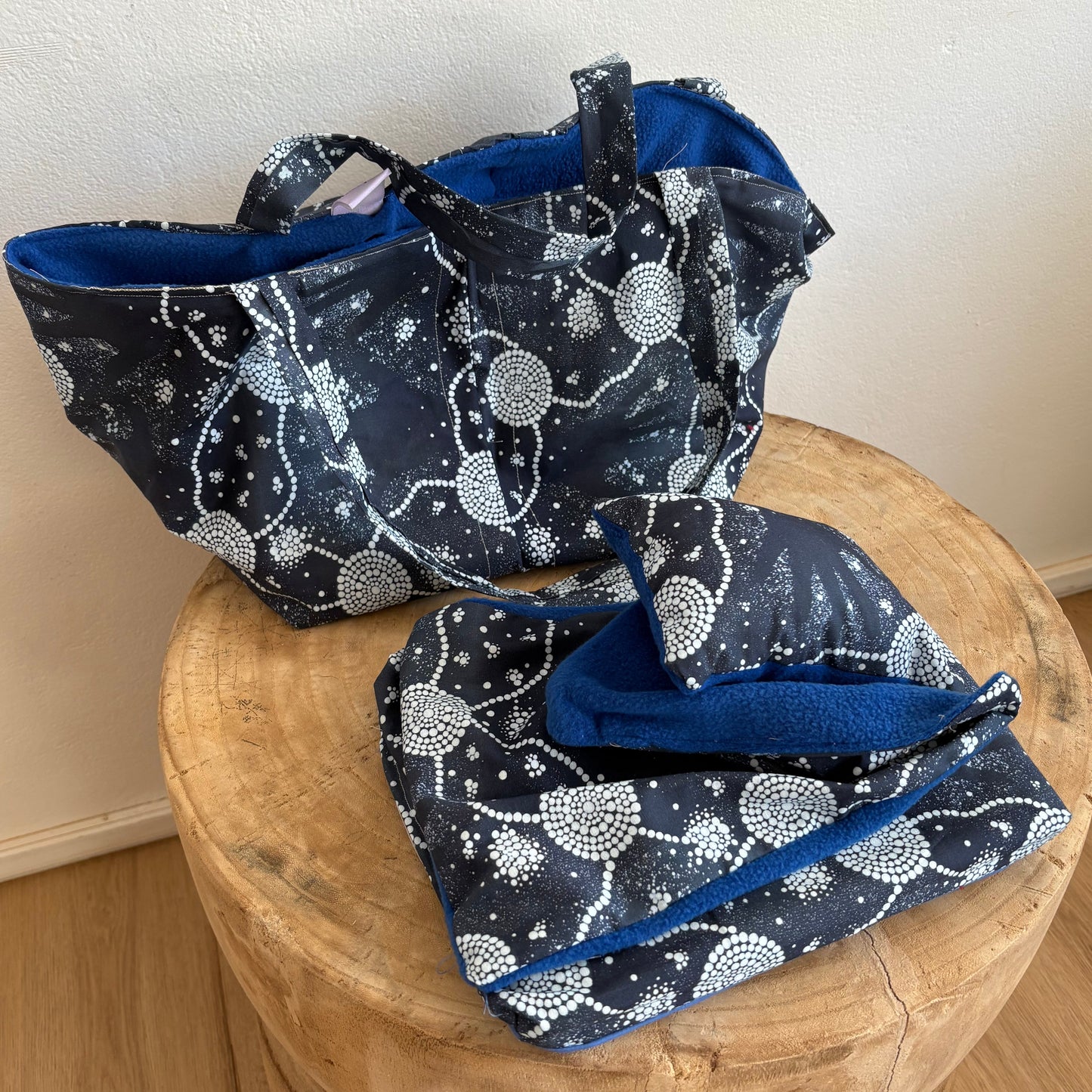 Carry Bag Set (Blue Design)