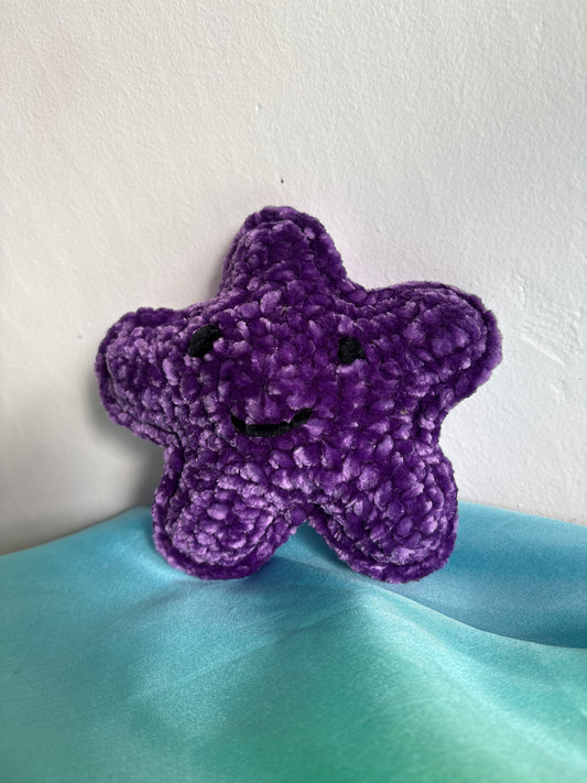 Hand-Crocheted Plush Starfish (Small Purple)