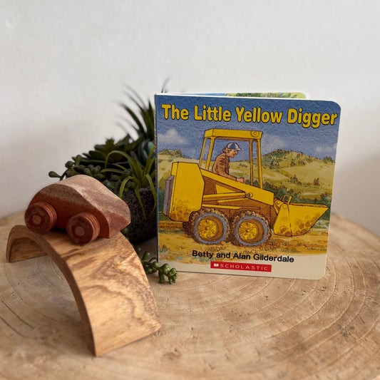 The Little Yellow Digger by Betty & Alan Gilderdale (Board Back)