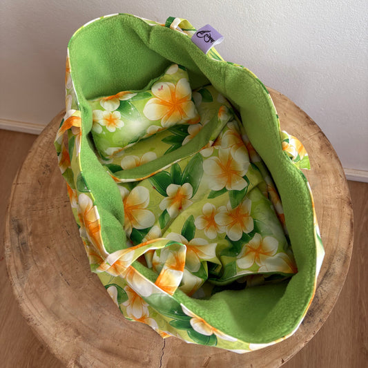 Carry Bag Set (Green Floral)