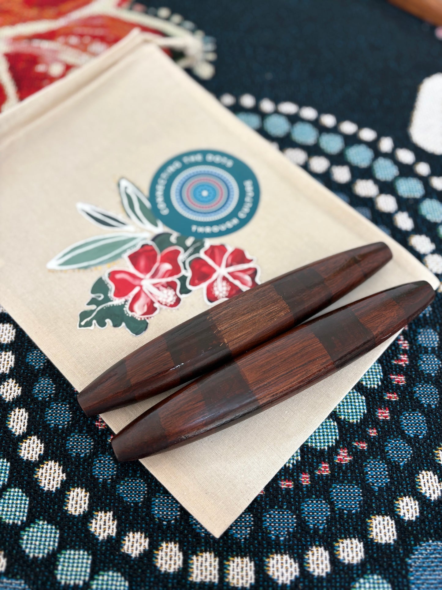 Clap Sticks with Designs (Small) - Hand Crafted by Clarence Wyles