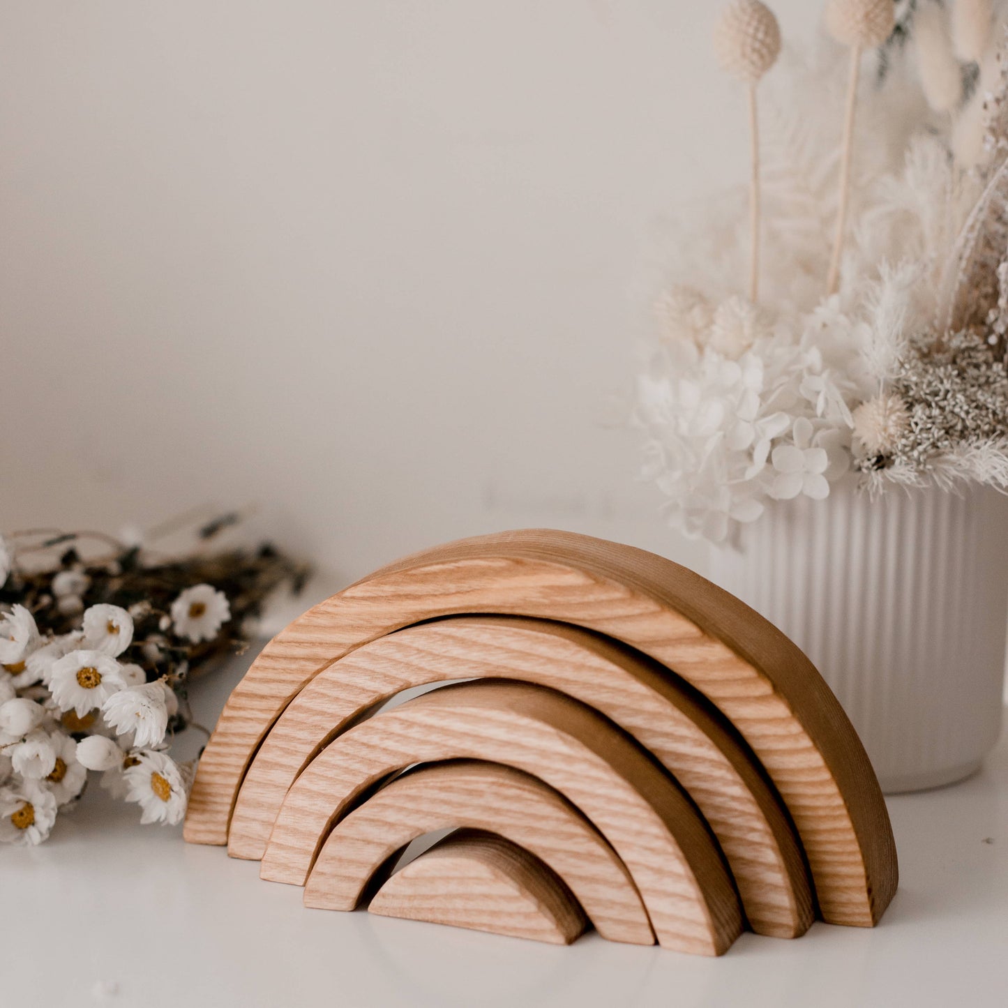 Large natural stacking blocks 6 pcs