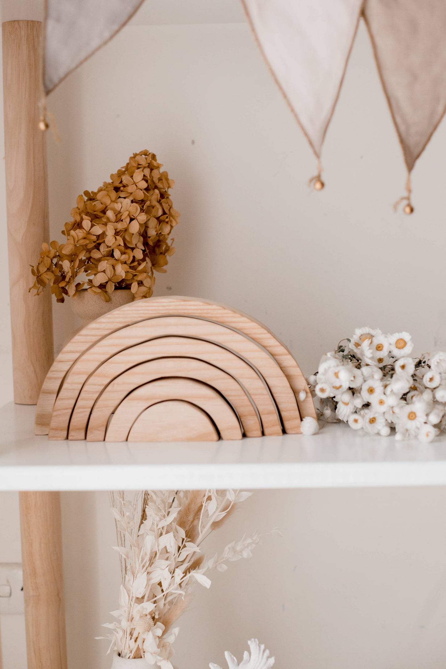 Large natural stacking blocks 6 pcs