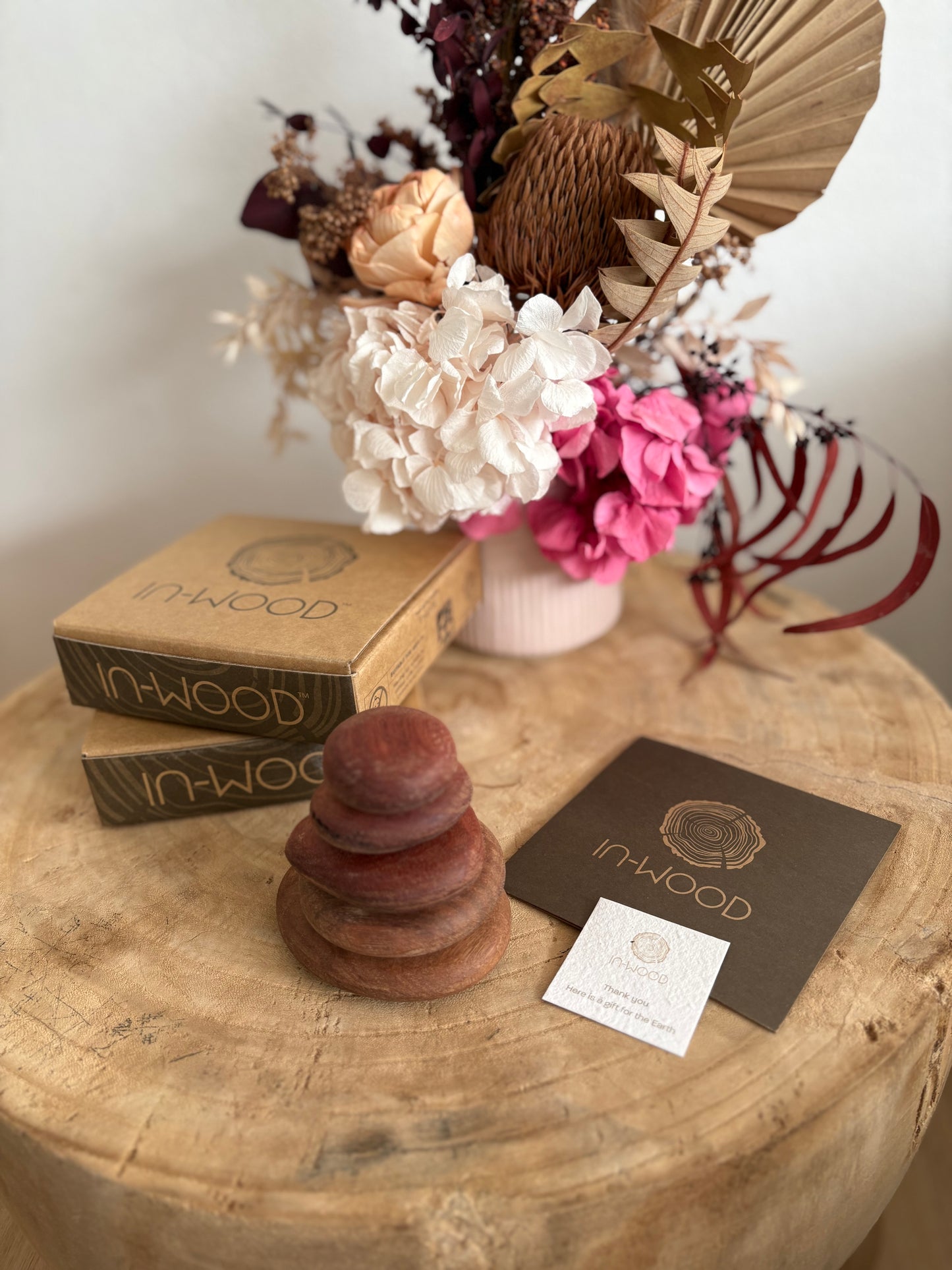 In-wood Stacking Stones, 5 pcs