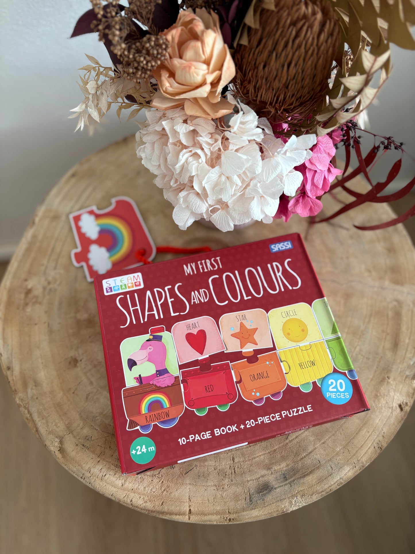 Sassi My First Shapes and Colours STEAM Puzzle & Book Set, 1 metre