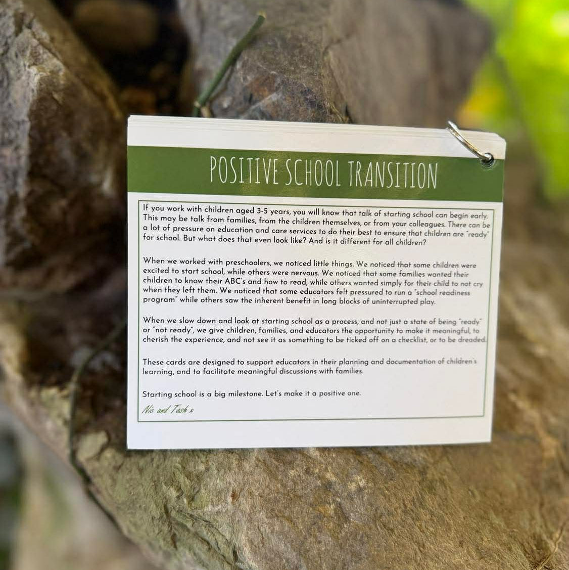 Positive School Transitions: Inspiration and Discussion Cards
