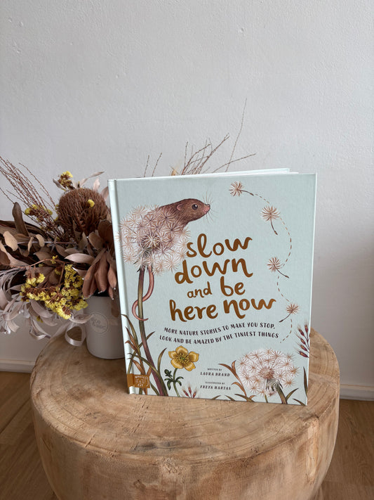 Slow down and here now by Laura Brand (Board Book)