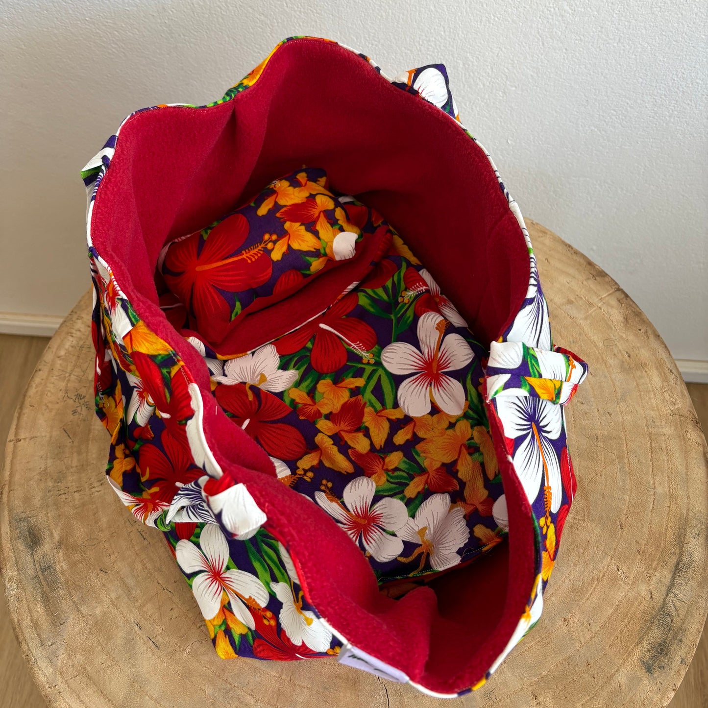 Carry Bag Set (Purple Floral)