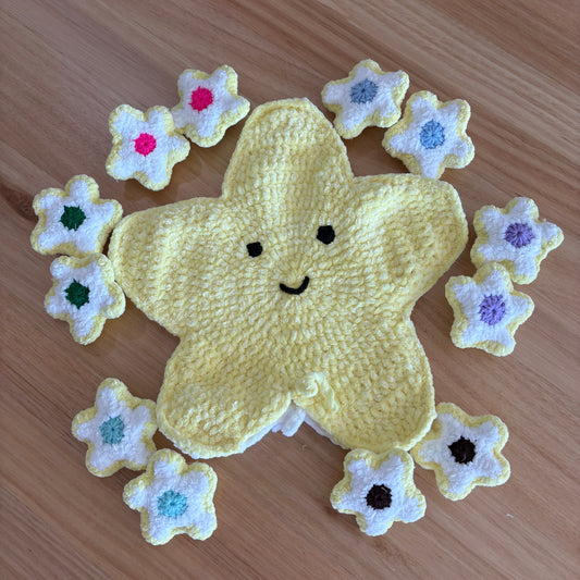 Crochet Star Fish Memory Game (Medium Yellow)