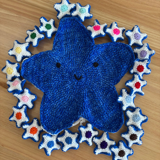 Crochet Star Fish Memory Game (Large Blue)