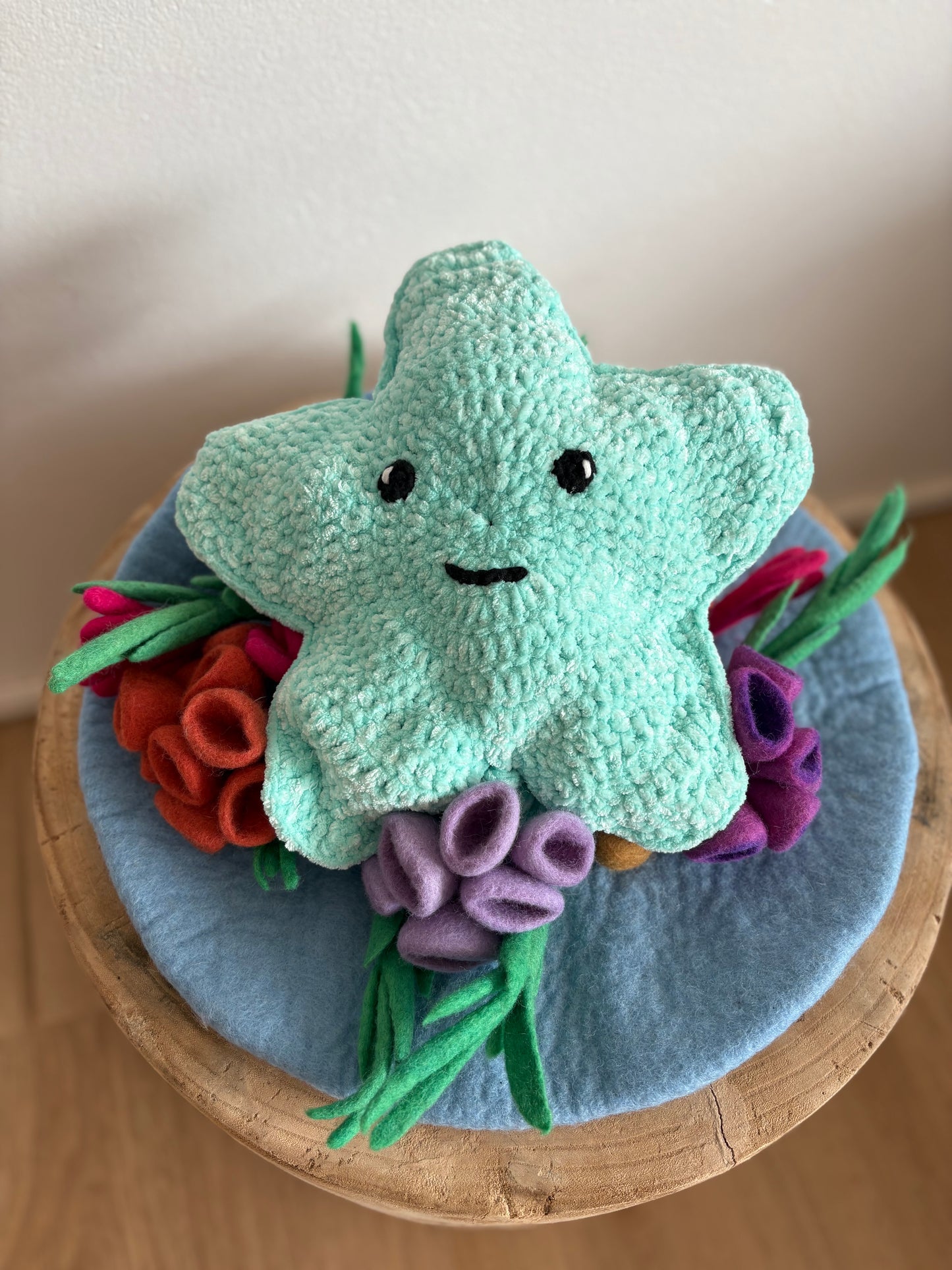Crochet Star Fish Memory Game (Medium Blue)