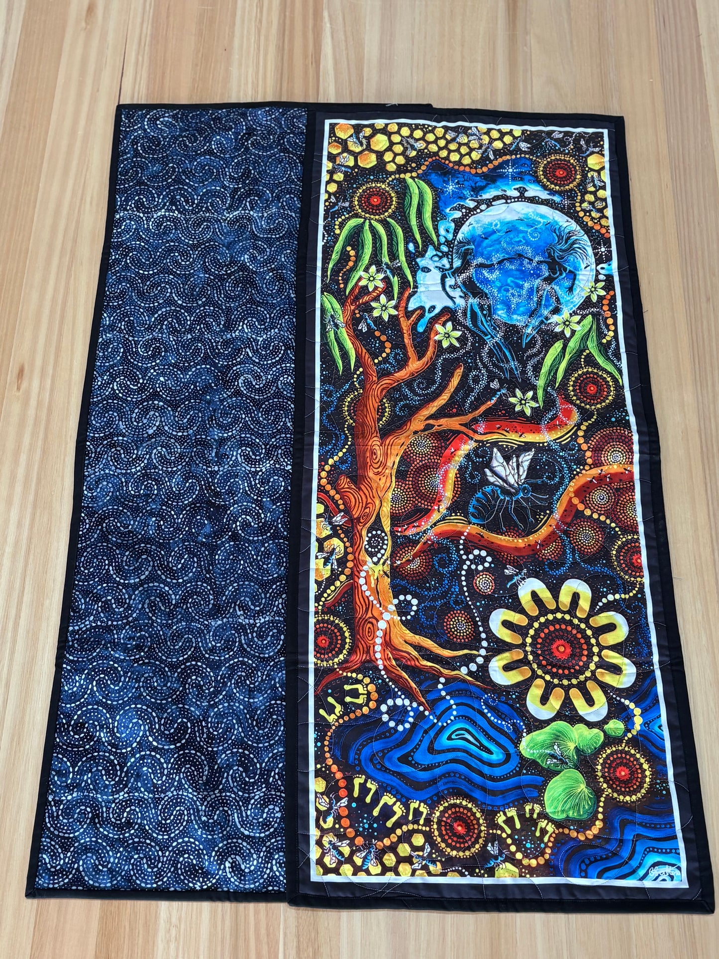Aboriginal Print Material - Double Sided Table Runner