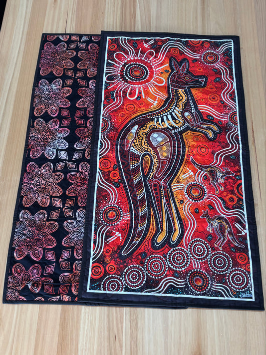 Aboriginal Print Material - Double Sided Table Runner