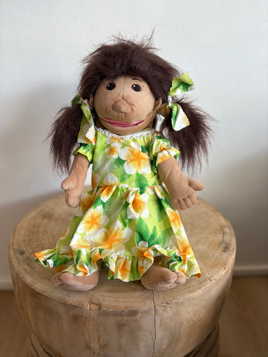 Sissy Hand Puppet (Green Floral)