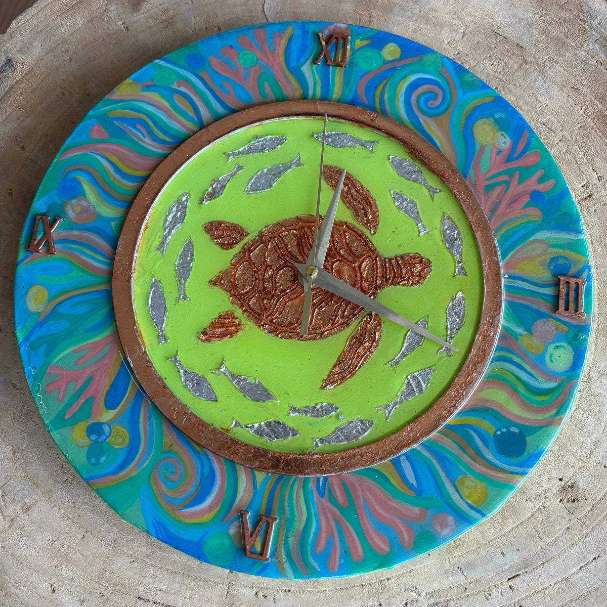 Turtle Wall Clock by Melissa Collinson