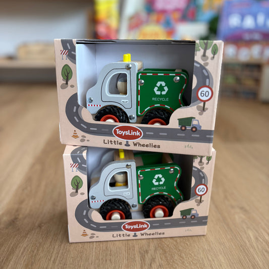 Wooden Rubbish Truck Toy for Kids