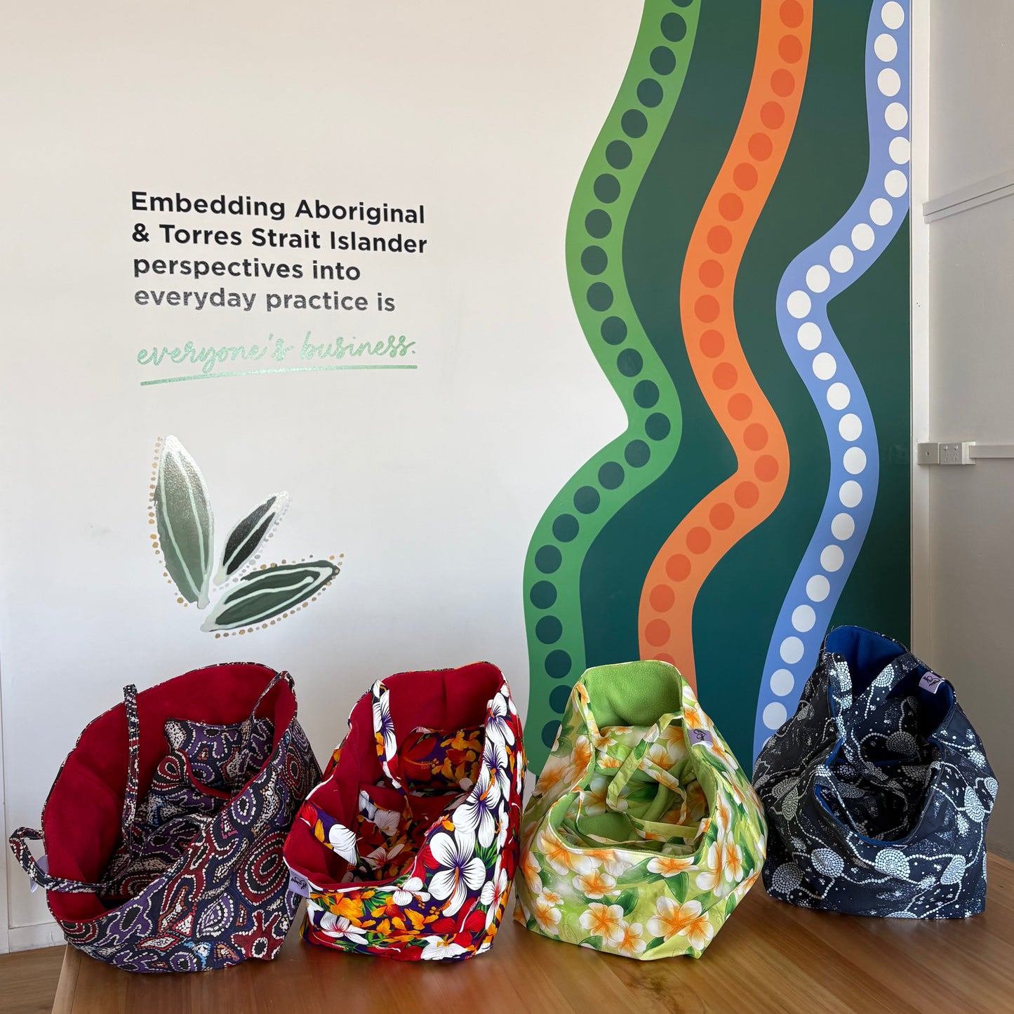 Carry Bag Set (Purple Floral)