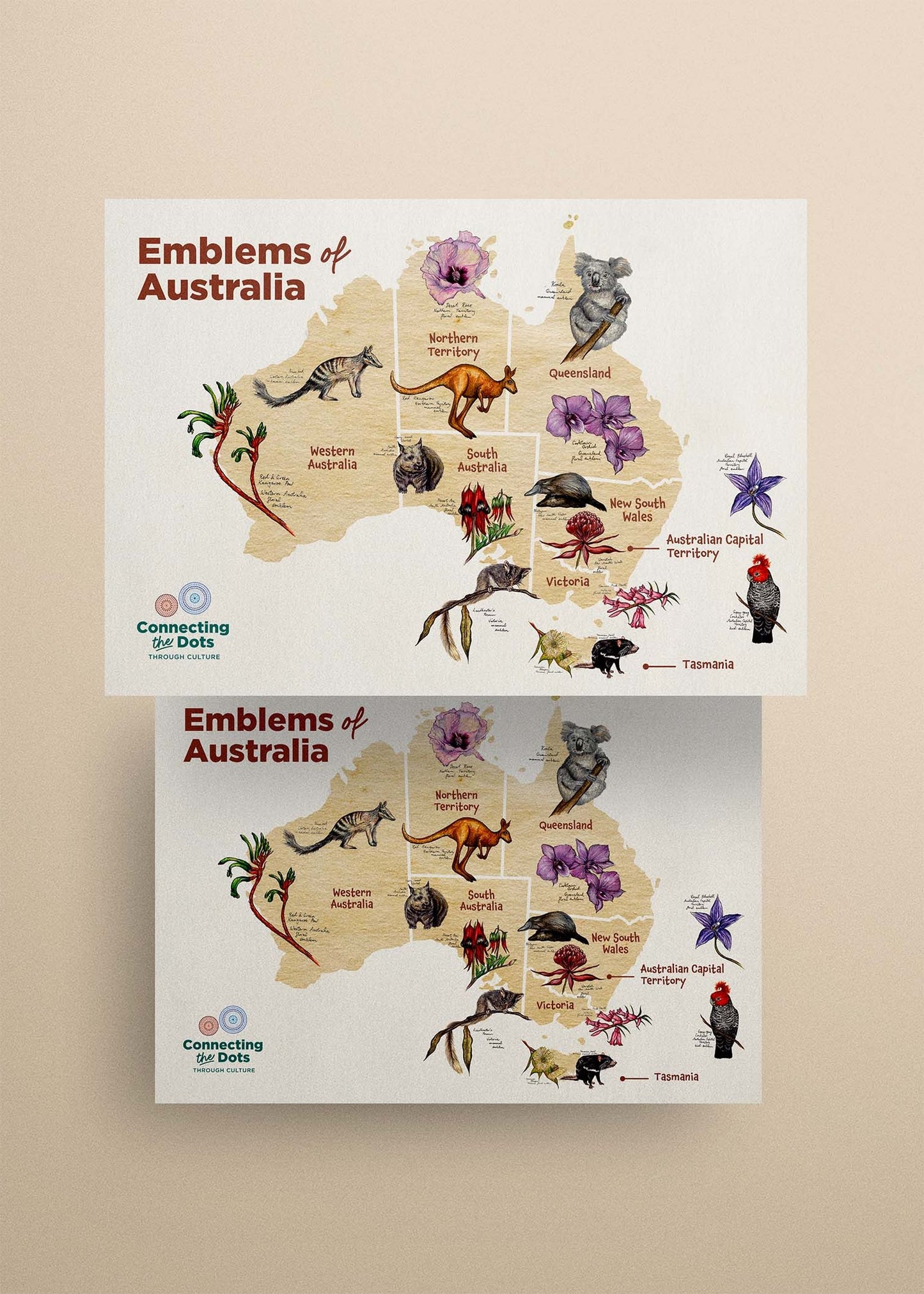 Emblems of Australia Map