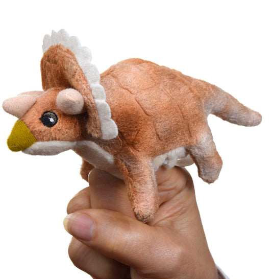 Triceratops Dinosaur Finger Puppet