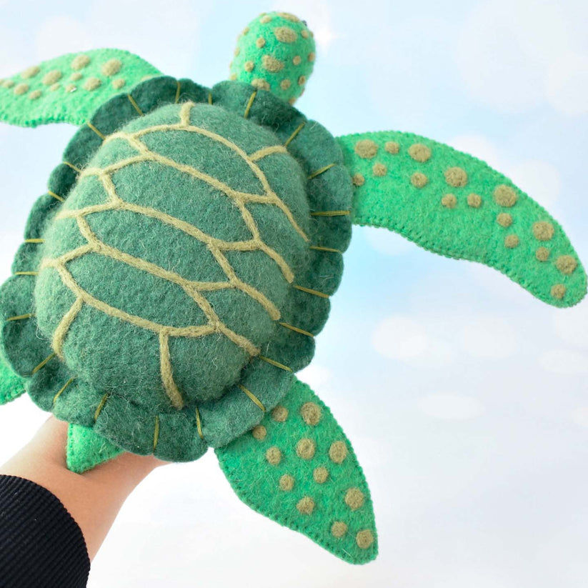Waru Hand Puppet (Sea Turtle) – Connecting The Dots Through Play