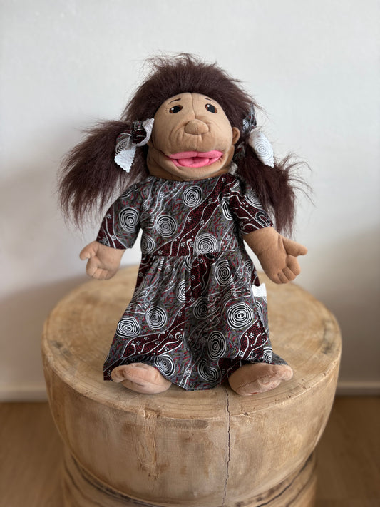 Sista Hand Puppet (Brown Dress)