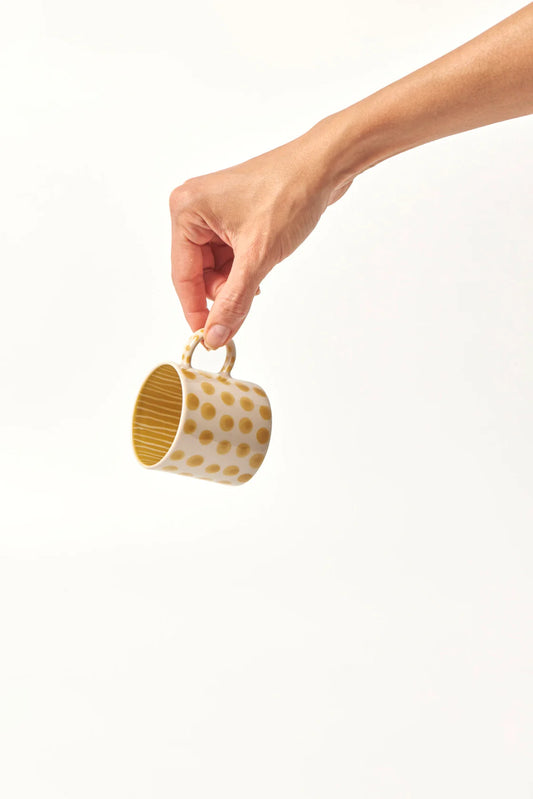 Jones & Co Chino Espresso Mustard Dot
