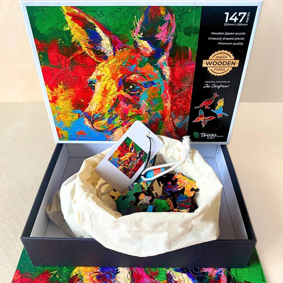 Clive the Kangaroo - Jos Coufreur Original Artist - Original Artwork 147 Piece Puzzle