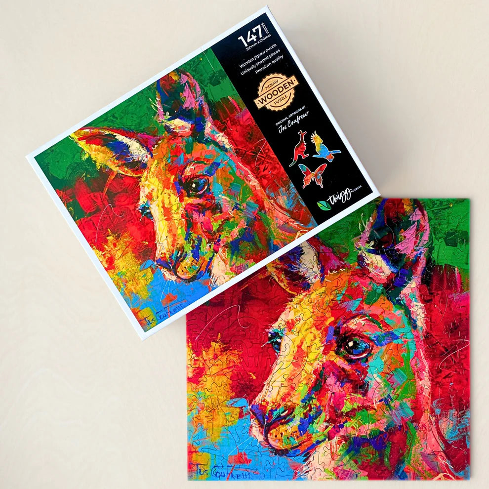 Clive the Kangaroo - Jos Coufreur Original Artist - Original Artwork 147 Piece Puzzle
