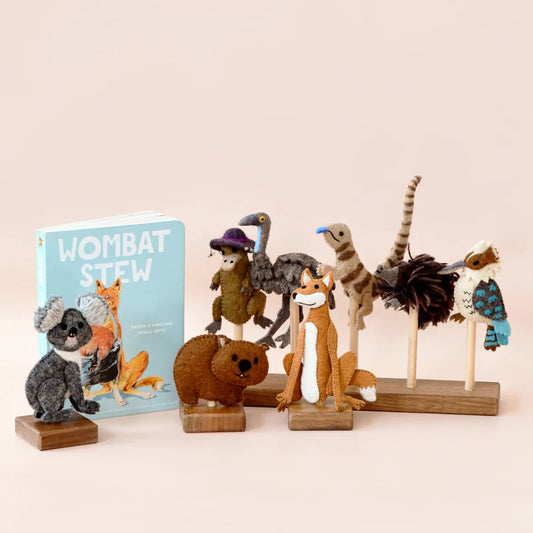 Wombat Stew Finger Puppets Set