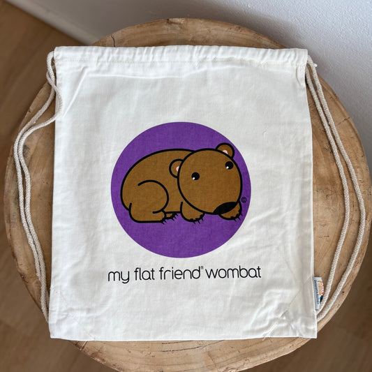 Wombat Cotton Drawstring Bag