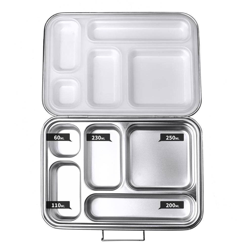 Bento Box 5 - Stainless Steel - Leak Proof: Blueberry