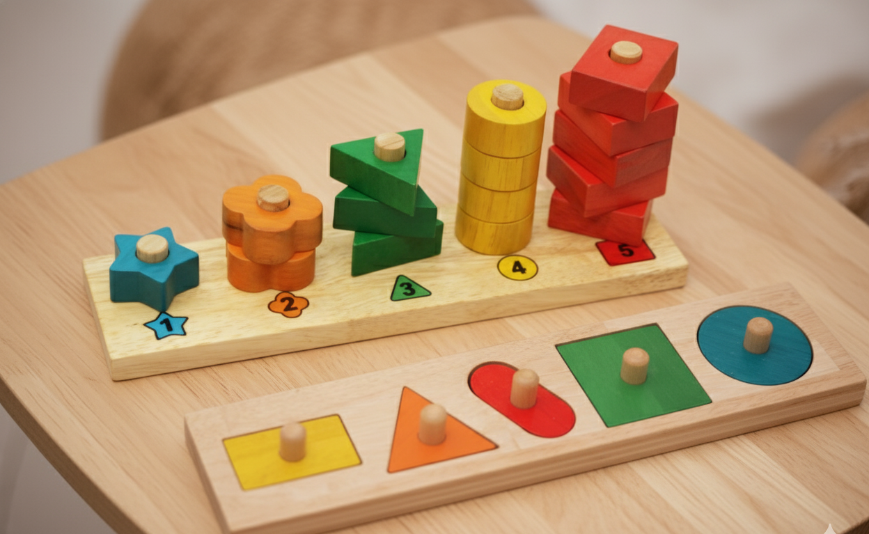 QTOYS Montessori Spatial Logic Kit