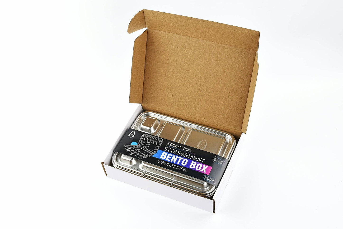 Bento Box 5 - Stainless Steel - Leak Proof: Blueberry