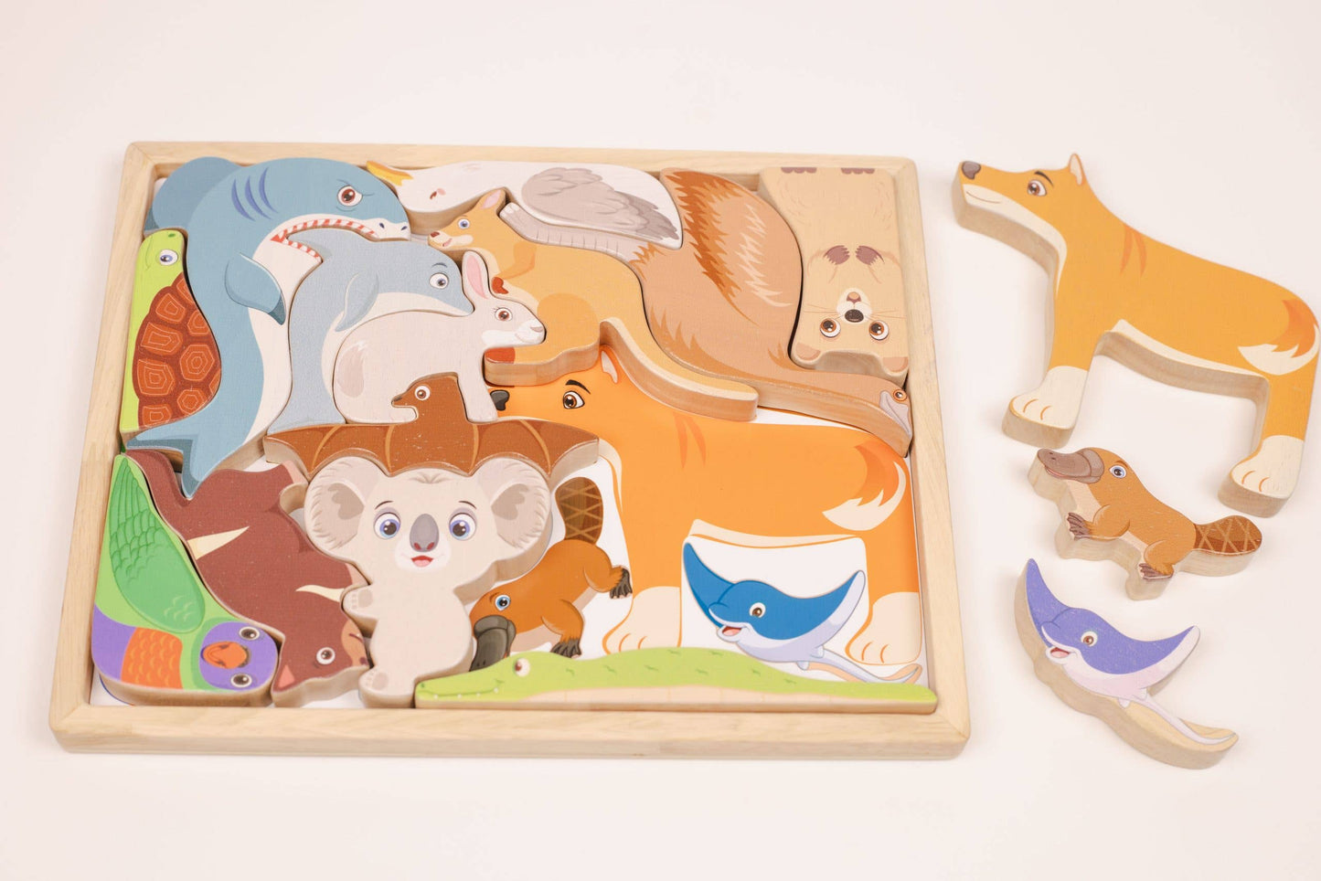 Qtoys Australian Wildlife Puzzle and Play Set